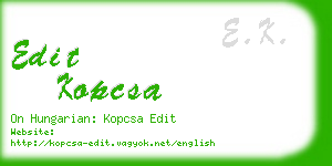 edit kopcsa business card